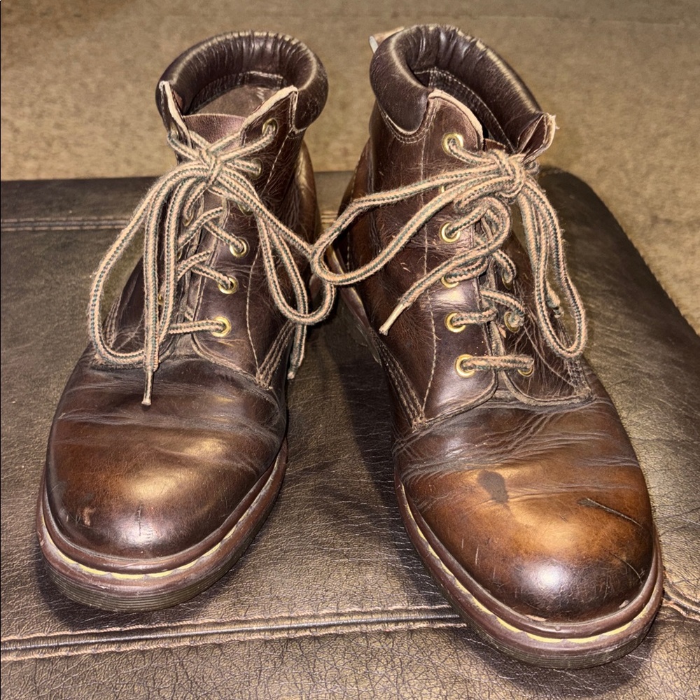Doc Marten brown leather boots made in England EU size 45, US size 12 - Picture 2 of 15